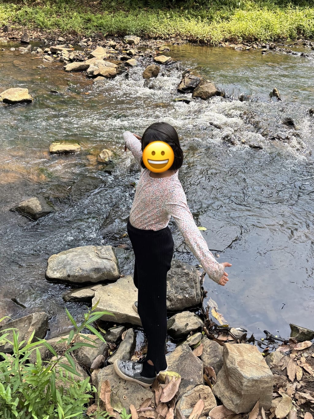Daughter at stream