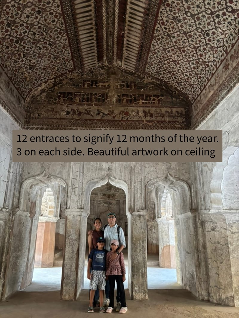 Inside the Raja palace at orchha